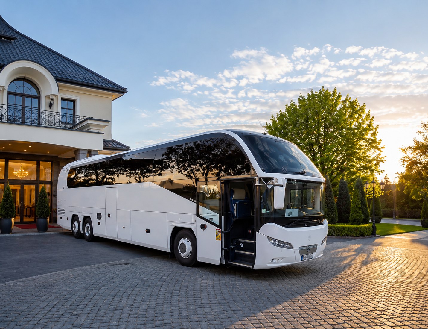 Autokar Burchacki przy hotelu